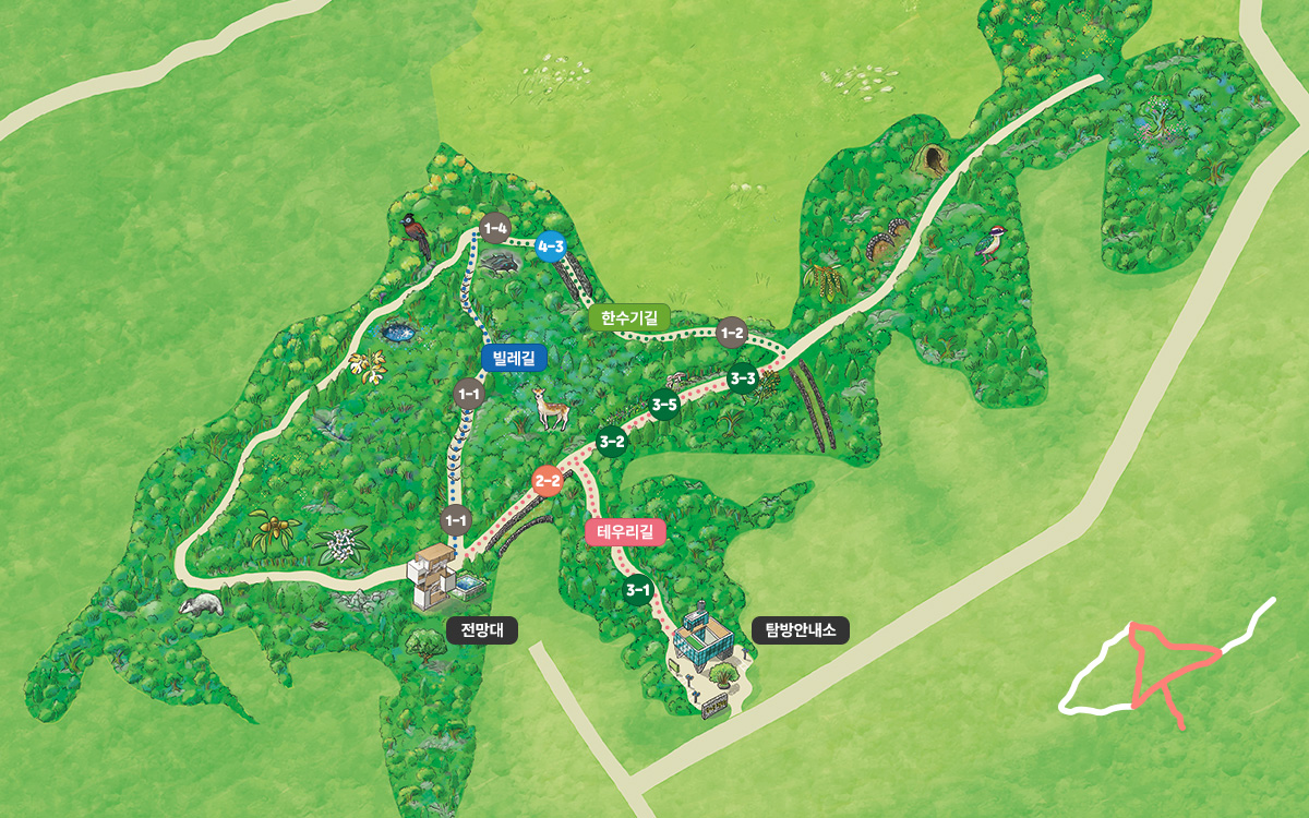 제주곶자왈도립공원 2코스지도